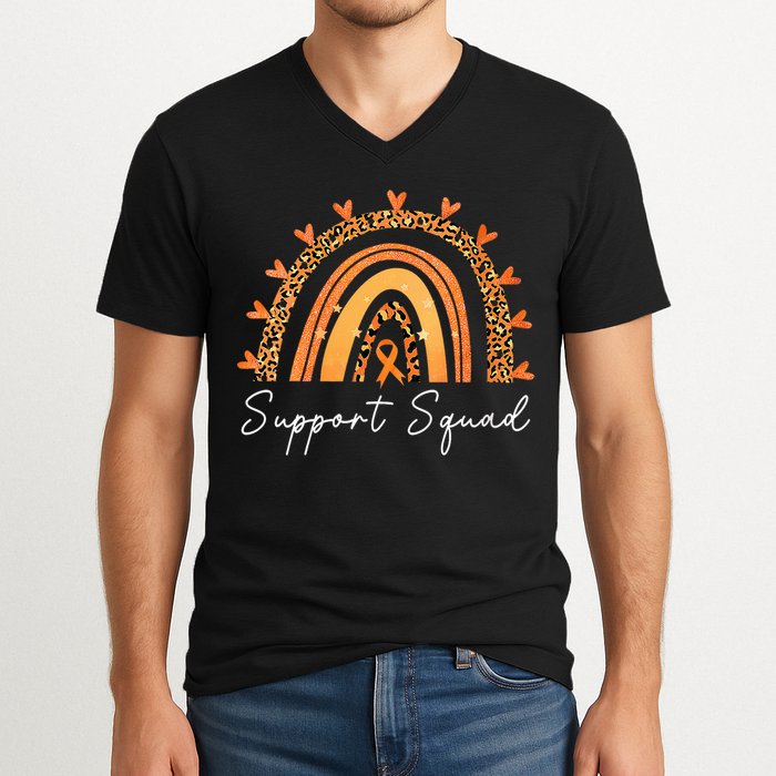 Support Squad Multiple Sclerosis Awareness Survivor V-Neck T-Shirt