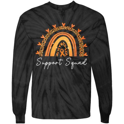 Support Squad Multiple Sclerosis Awareness Survivor Tie-Dye Long Sleeve Shirt