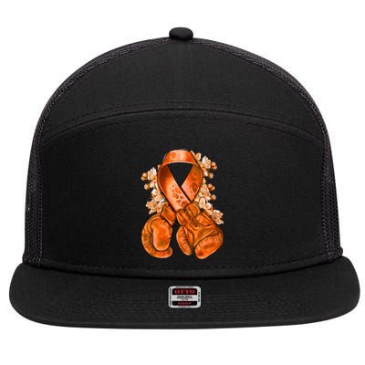 Support Squad Multiple Sclerosis Awareness 7 Panel Mesh Trucker Snapback Hat