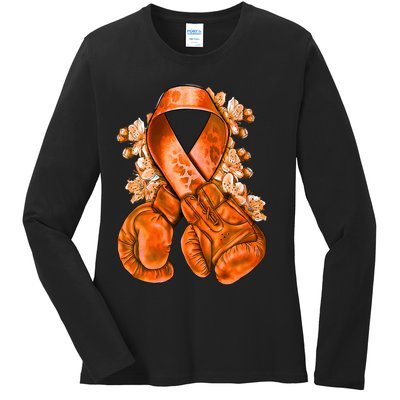 Support Squad Multiple Sclerosis Awareness Ladies Long Sleeve Shirt