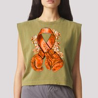 Support Squad Multiple Sclerosis Awareness Garment-Dyed Women's Muscle Tee