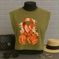 Support Squad Multiple Sclerosis Awareness Garment-Dyed Women's Muscle Tee