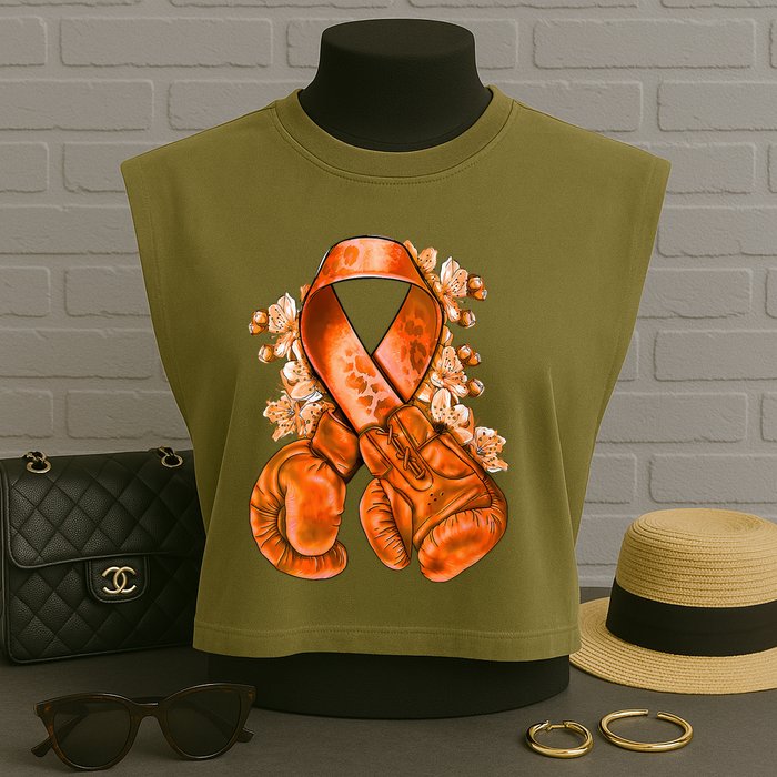 Support Squad Multiple Sclerosis Awareness Garment-Dyed Women's Muscle Tee