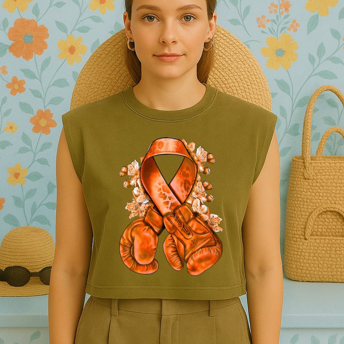 Support Squad Multiple Sclerosis Awareness Garment-Dyed Women's Muscle Tee