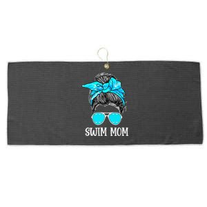 Swimmer Swim Mom Mama Swim Lovers For Swimming Mom Large Microfiber Waffle Golf Towel