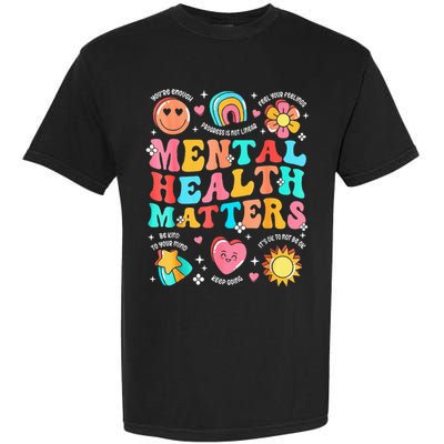 Support Squad Mental Health Awareness Lime Green Garment-Dyed Heavyweight T-Shirt