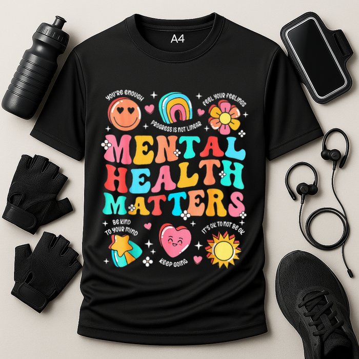 Support Squad Mental Health Awareness Lime Green Cooling Performance Crew T-Shirt