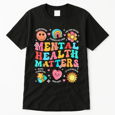 Support Squad Mental Health Awareness Lime Green Tall T-Shirt