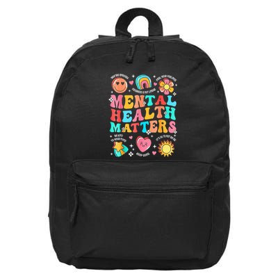 Support Squad Mental Health Awareness Lime Green 16 in Basic Backpack
