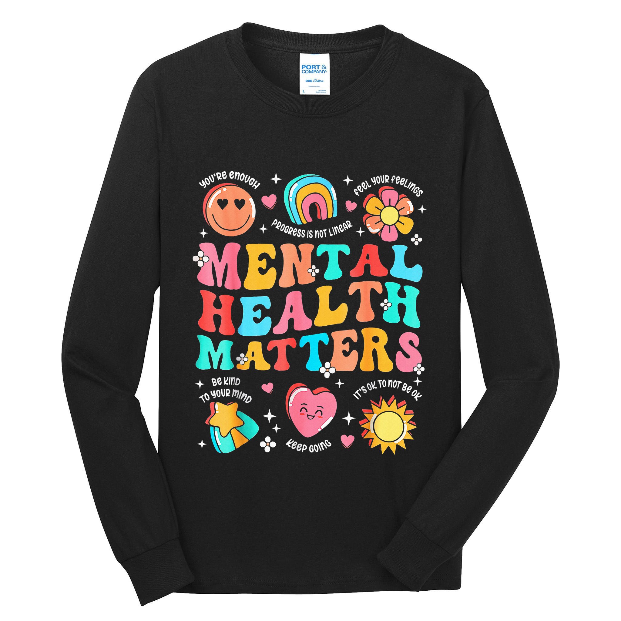 Support Squad Mental Health Awareness Lime Green Tall Long Sleeve T-Shirt