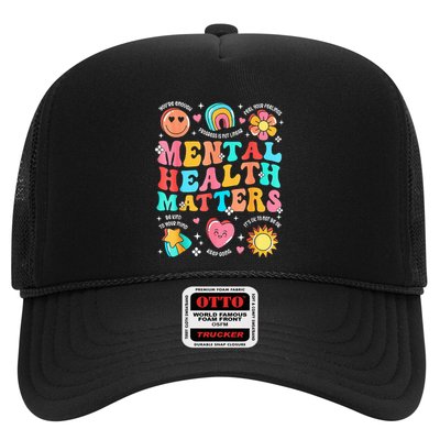 Support Squad Mental Health Awareness Lime Green Trucker Hat