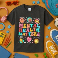 Support Squad Mental Health Awareness Lime Green Kids T-Shirt