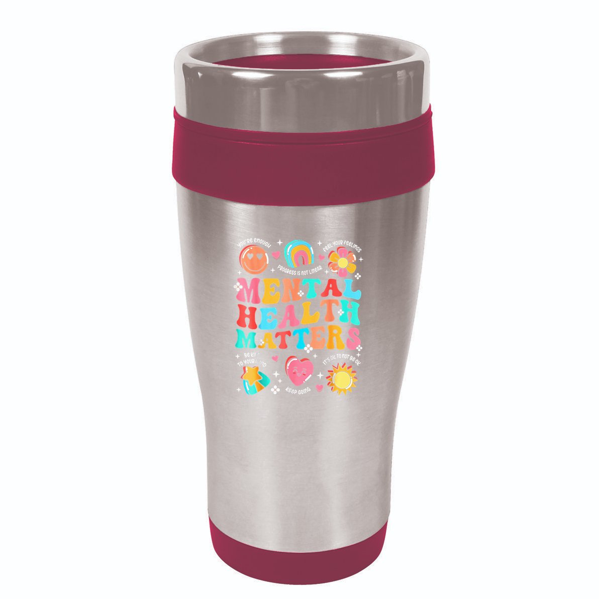Support Squad Mental Health Awareness Lime Green 16oz Travel Tumbler