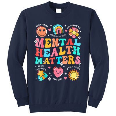 Support Squad Mental Health Awareness Lime Green Tall Sweatshirt