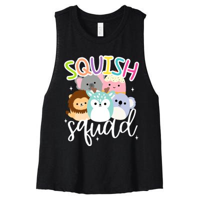 Squish Squad Mallow Great Gifts Cute Women's Racerback Cropped Tank