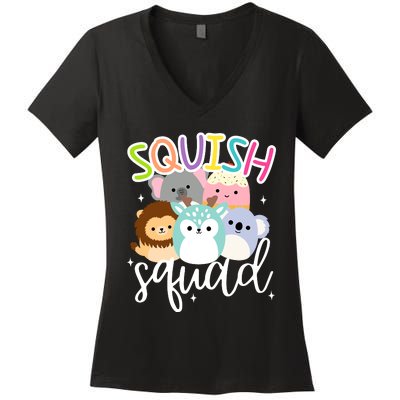 Squish Squad Mallow Great Gifts Cute Women's V-Neck T-Shirt