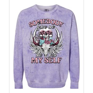 Somebody Save Me Country Music Nashville Colorblast Crewneck Sweatshirt