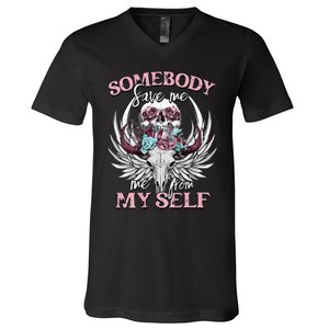 Somebody Save Me Country Music Nashville V-Neck T-Shirt