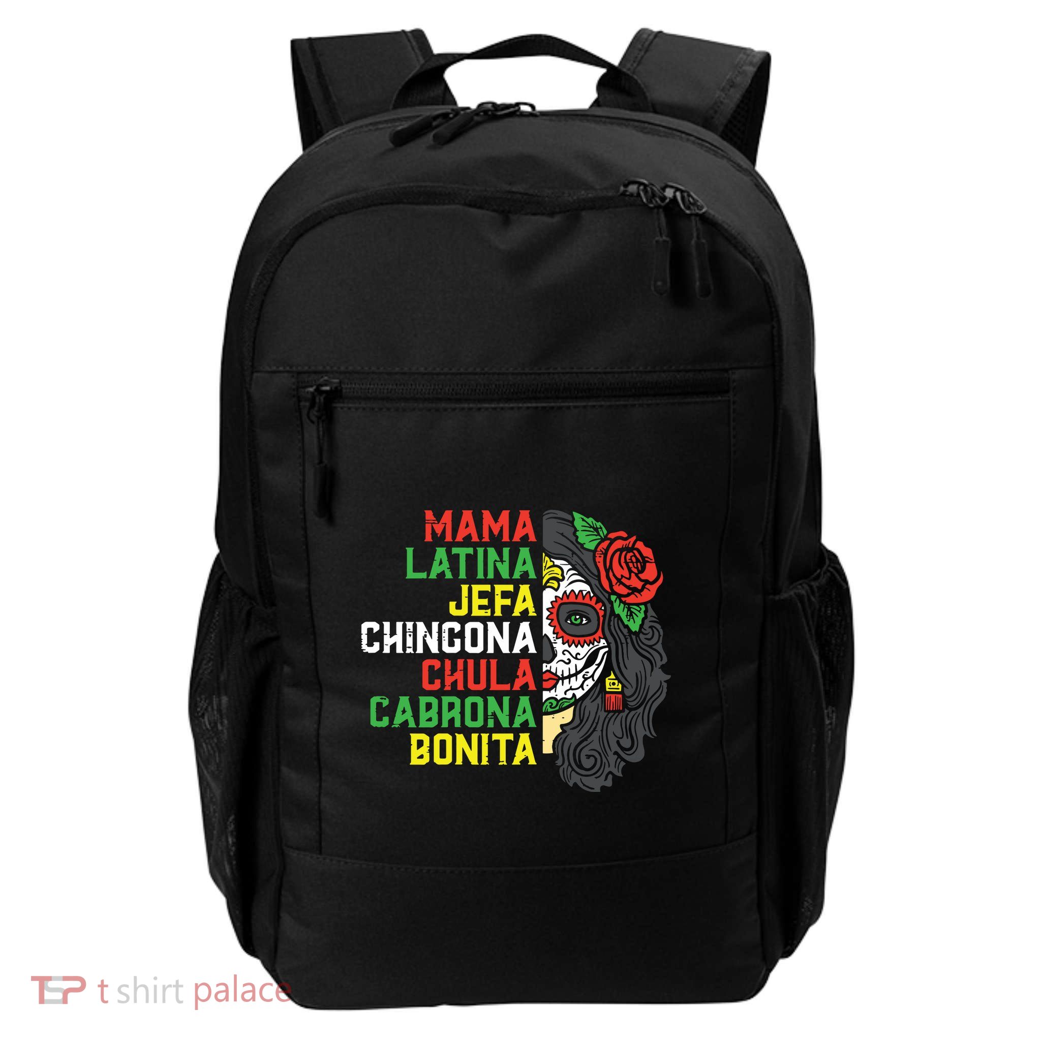 Sugar Skull Mama Latina Dia De Los Muertos Mexican Halloween Backpack