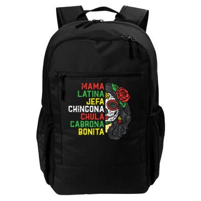 Sugar Skull Mama Latina Dia De Los Muertos Mexican Halloween Daily Commute Backpack