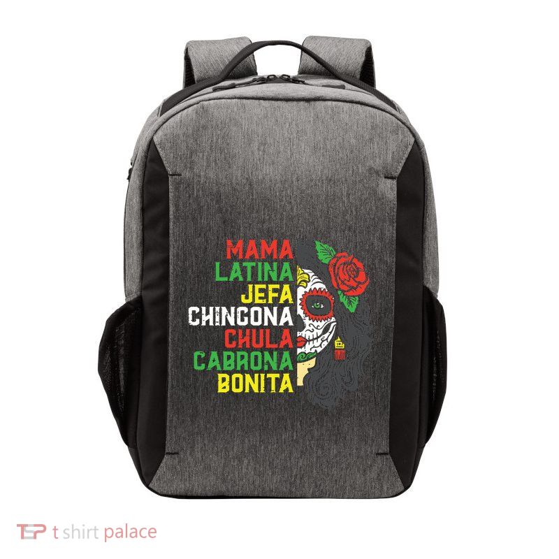 Sugar Skull Mama Latina Dia De Los Muertos Mexican Halloween Vector Backpack