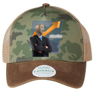 Stonks Surreal Memes Funny Stock Legacy Tie Dye Trucker Hat