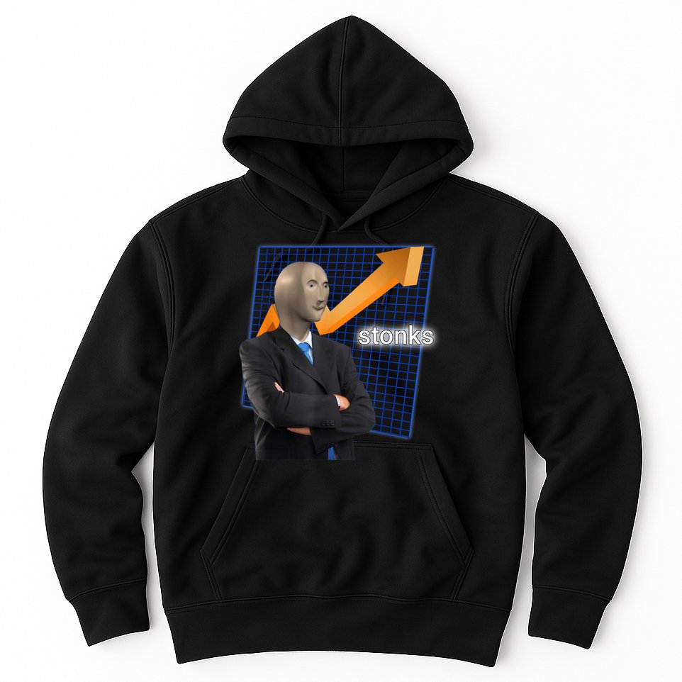 Stonks Surreal Memes Funny Stock Hoodie