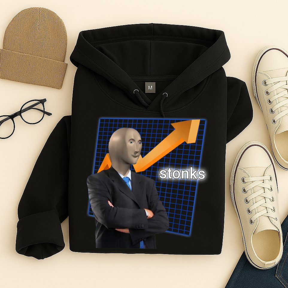 Stonks Surreal Memes Funny Stock Hoodie