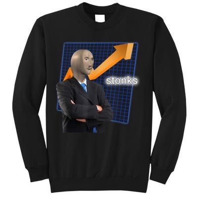 Stonks Surreal Memes Funny Stock Sweatshirt