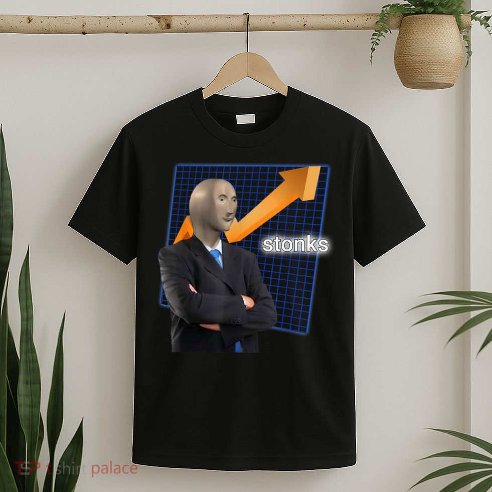 Stonks Surreal Memes Funny Stock T-Shirt