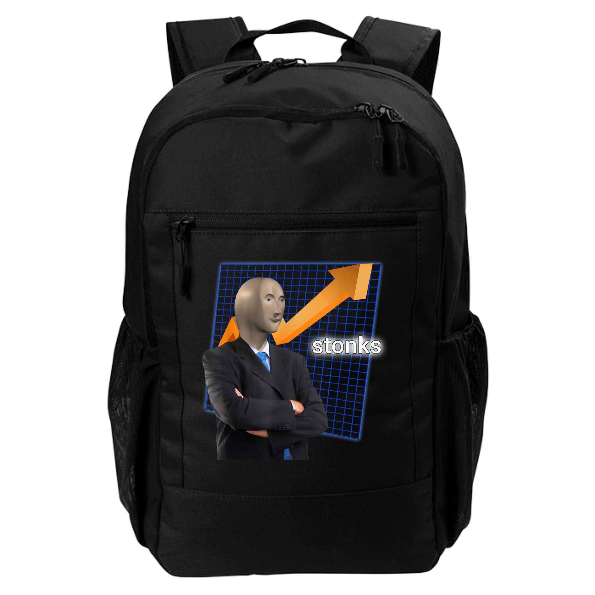 Stonks Surreal Memes Funny Stock Backpack