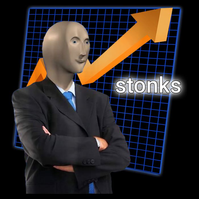 Stonks Surreal Memes Funny Stock Button