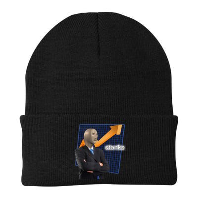 Stonks Surreal Memes Funny Stock Beanie