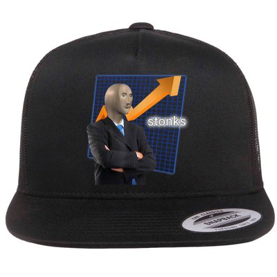 Stonks Surreal Memes Funny Stock Flatbill Hat
