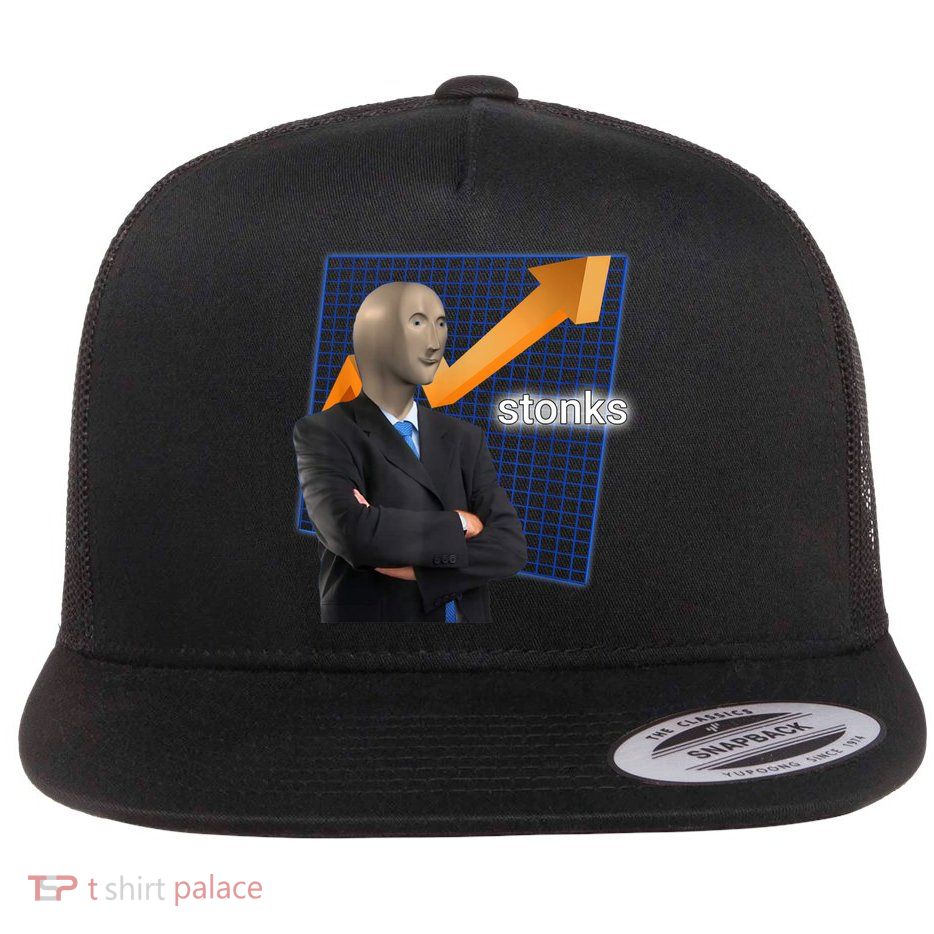 Stonks Surreal Memes Funny Stock Flatbill Hat