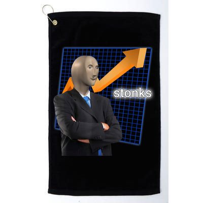 Stonks Surreal Memes Funny Stock Golf Towel