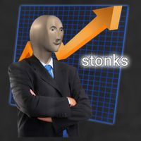 Stonks Surreal Memes Funny Stock Golf Towel