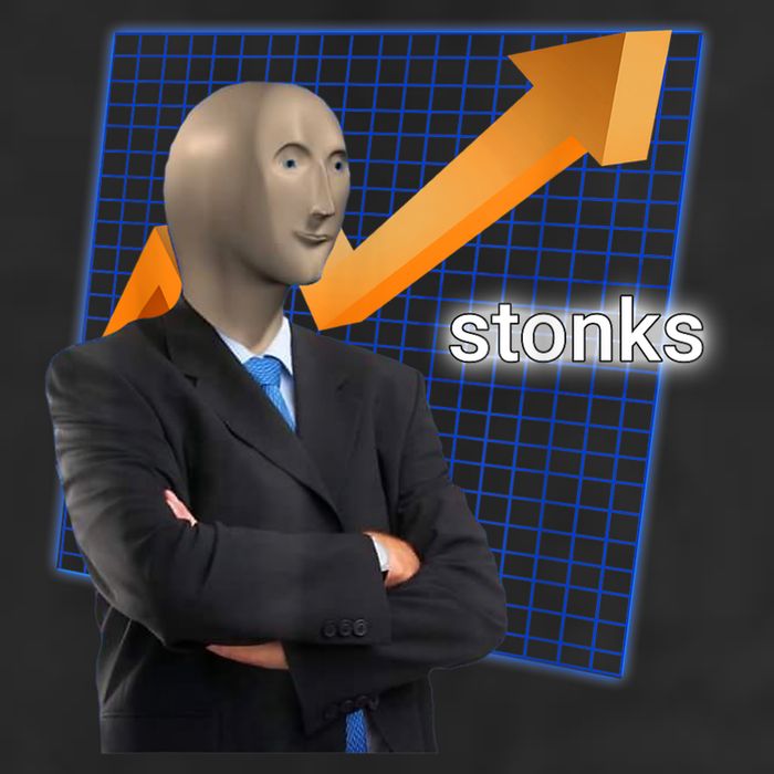 Stonks Surreal Memes Funny Stock Golf Towel