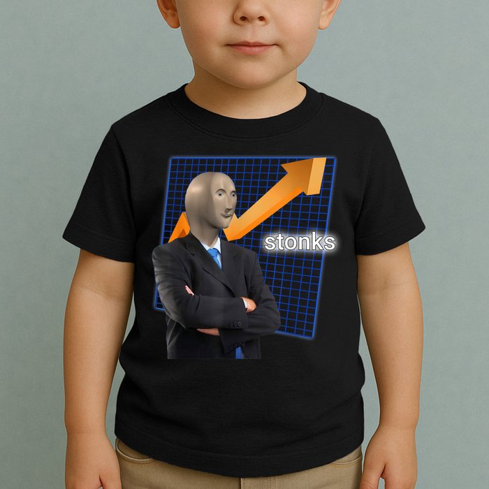 Stonks Surreal Memes Funny Stock Toddler T-Shirt