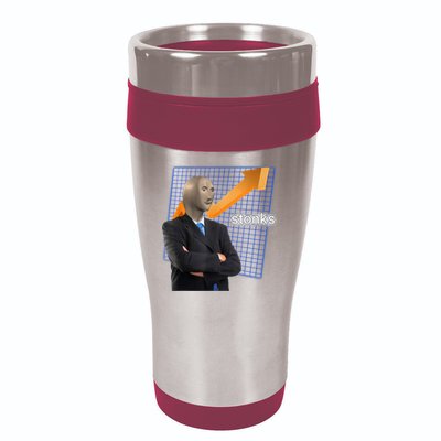 Stonks Surreal Memes Funny Stock 16oz Travel Tumbler