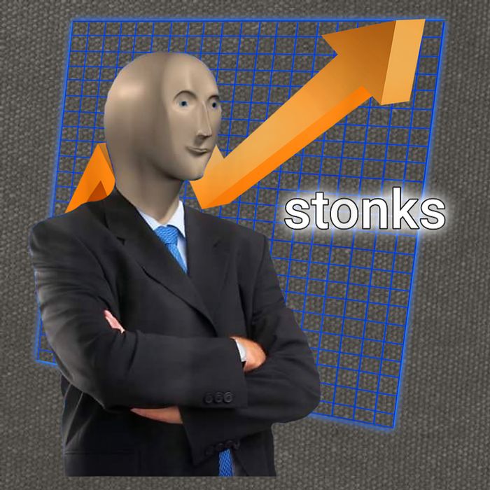Stonks Surreal Memes Funny Stock Cotton Canvas Backpack