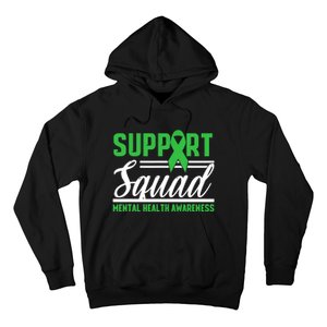 Support Squad Mental Health Awareness Lime Green Ribbon Hoodie