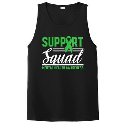 Support Squad Mental Health Awareness Lime Green Ribbon PosiCharge Competitor Tank