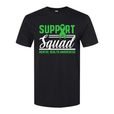 Support Squad Mental Health Awareness Lime Green Ribbon Softstyle® CVC T-Shirt