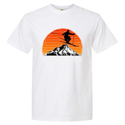 Snow Ski Mountain Skier Downhill Skiing Trip Ski Lover Gift Garment-Dyed Heavyweight T-Shirt