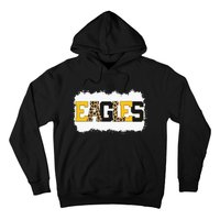 School Spirit Mascot Eagles Leopard Print Teacher Hoodie