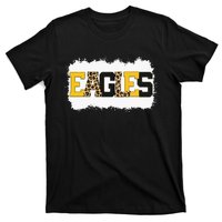 School Spirit Mascot Eagles Leopard Print Teacher T-Shirt