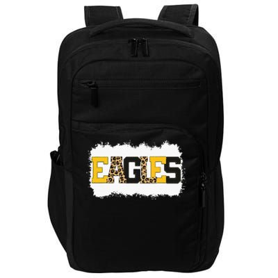 School Spirit Mascot Eagles Leopard Print Teacher Impact Tech Backpack