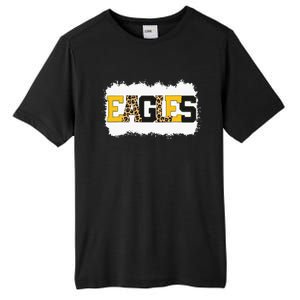 School Spirit Mascot Eagles Leopard Print Teacher Tall Fusion ChromaSoft Performance T-Shirt