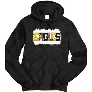 School Spirit Mascot Eagles Leopard Print Teacher Tie Dye Hoodie